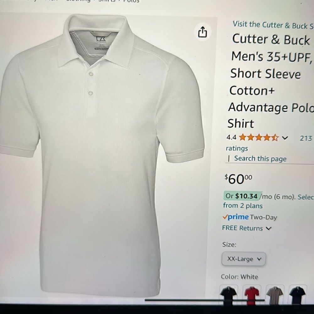CUTTER & BUCK POLO SHIRT. - Picture 7 of 8